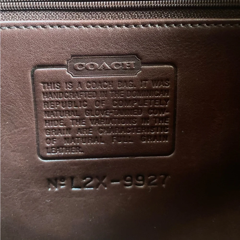 Coach Willis Mahogany Brown Leather Bag Vintage Brass/Gold Hardware Dust Bag Box - Picture 15 of 16